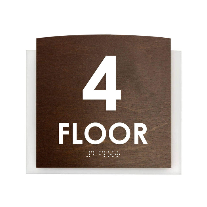 Floor Signs 4th Floor Sign - "Scandza" Design
