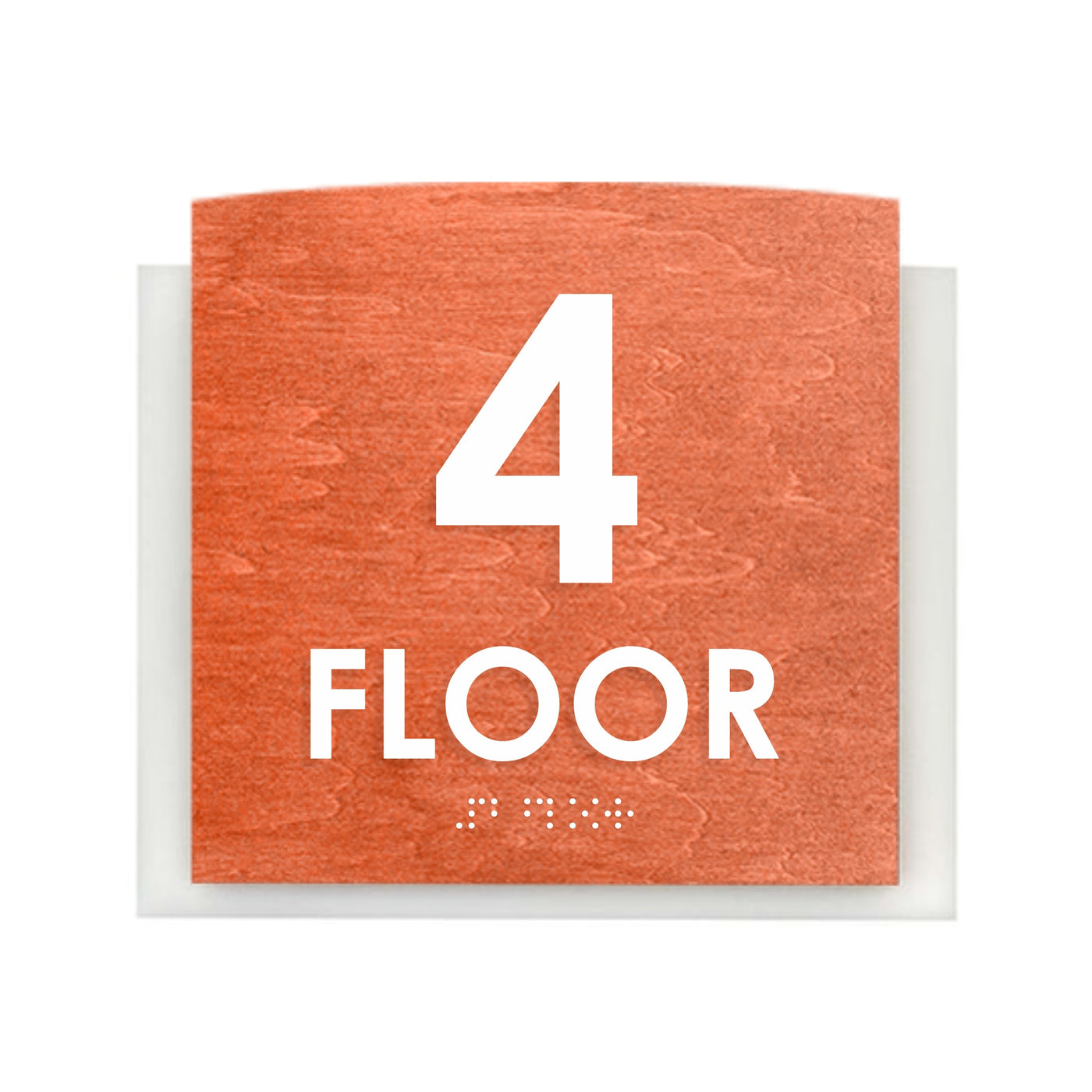 Floor Signs - 4th Floor Sign "Scandza" Design