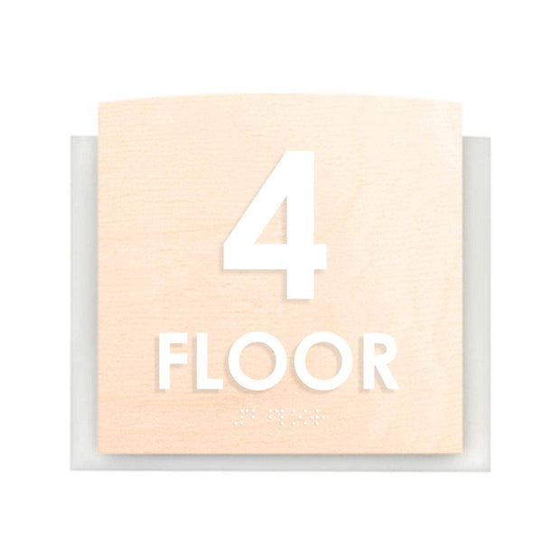 Floor Signs 4th Floor Sign - "Scandza" Design