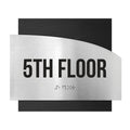 Floor Signs Steel Sign for 5s Floor - "Wave" Design - Photo #1