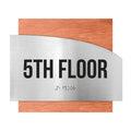 Floor Signs Steel Sign for 5s Floor - "Wave" Design - Photo #4