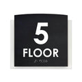 Floor Signs 5s Floor Sign — Wood & Acrylic Door Sign — "Scandza" Design - Photo #1