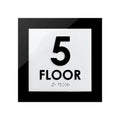 Floor Signs 5s Floor Sign - Interior Acrylic Sign - "Simple" Design - Photo #2