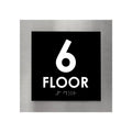 Floor Signs Sign for 6ft Floor - Interior Stainless Steel Sign - "Modern" Design - Photo #1