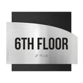 Floor Signs Steel Sign for 6ft Floor - "Wave" Design - Photo #1