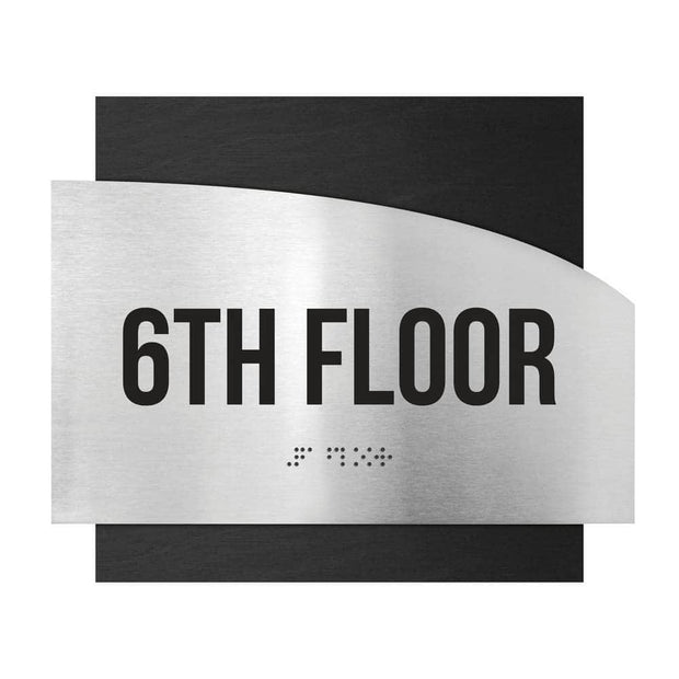 Floor Signs Steel Sign for 6ft Floor - "Wave" Design