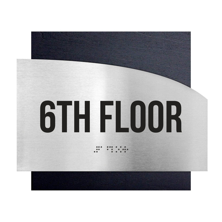 Floor Signs Steel Sign for 6ft Floor - "Wave" Design