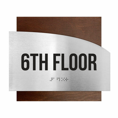 Floor Signs - Steel Sign For 6ft Floor "Wave" Design