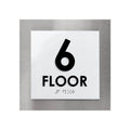 Floor Signs Sign for 6ft Floor - Interior Stainless Steel Sign - "Modern" Design - Photo #2