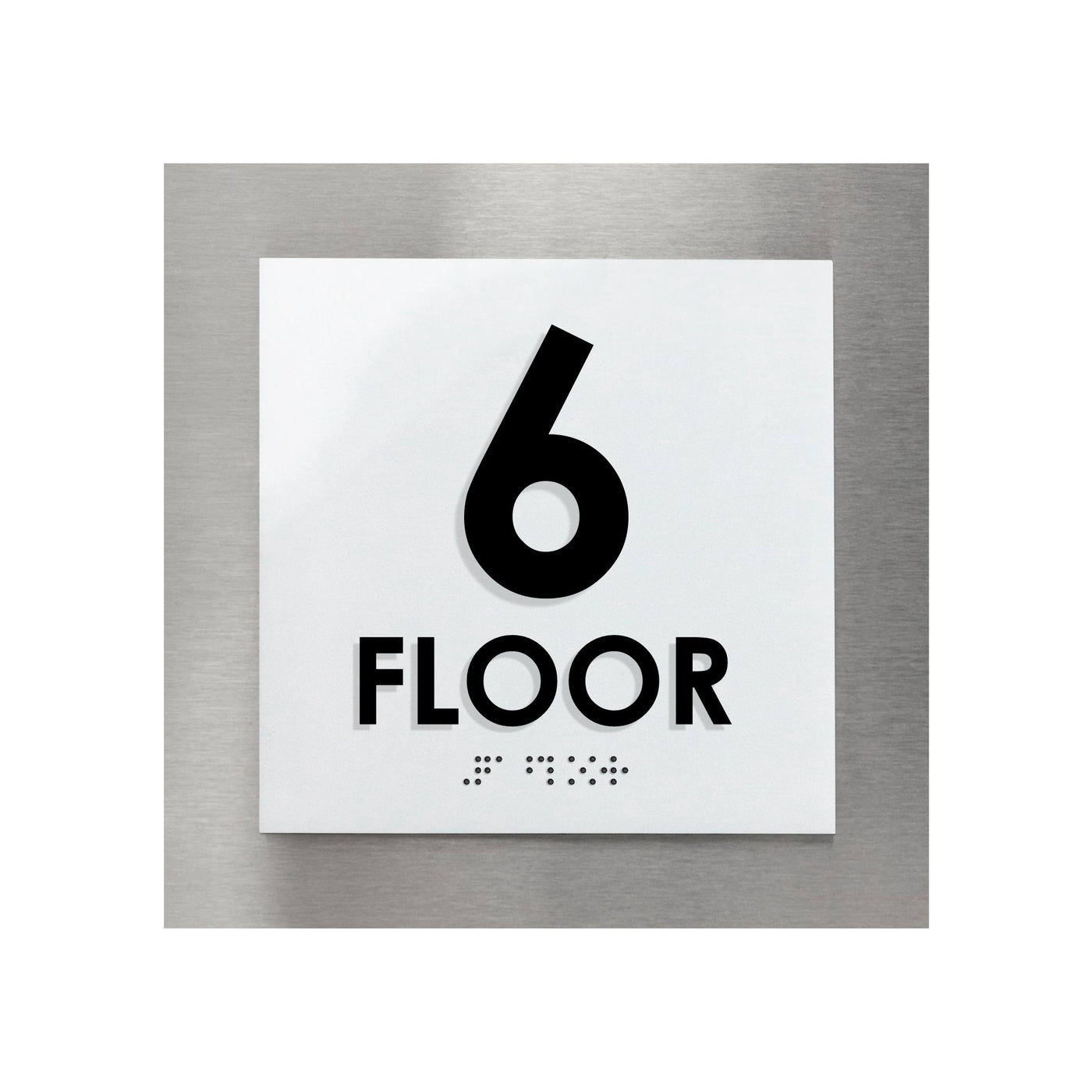 Floor Signs - Sign For 6ft Floor - Interior Stainless Steel Sign - "Modern" Design