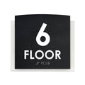 Floor Signs 6ft Floor Sign - Wood & Acrylic Door Plate - "Scandza" Design - Photo #1