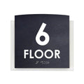Floor Signs 6ft Floor Sign - Wood & Acrylic Door Plate - "Scandza" Design - Photo #2
