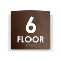 Floor Signs 6ft Floor Sign - Wood & Acrylic Door Plate - "Scandza" Design - Photo #3