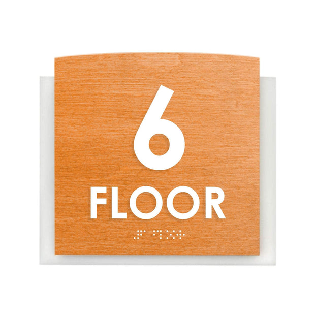 Floor Signs 6ft Floor Sign - Wood & Acrylic Door Plate - "Scandza" Design