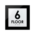 Floor Signs 6ft Floor Sign - Interior Acrylic Sign - "Simple" Design - Photo #2