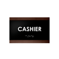 Door Signs Cashier Sign: Wood Door Plate — "Buro" Design - Photo #5