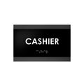 Door Signs Cashier Sign: Wood Door Plate — "Buro" Design - Photo #4