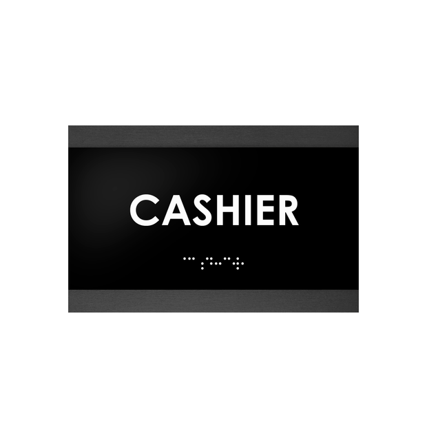 Door Signs Cashier Sign: Wood Door Plate — "Buro" Design