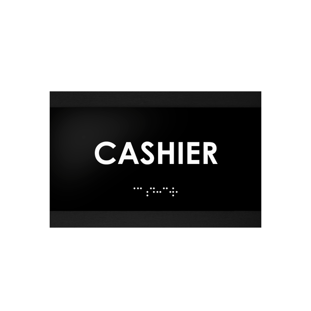 Door Signs Cashier Sign: Wood Door Plate — "Buro" Design