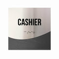 Cashier Sign - Stainless steel & Wood Door Plate "Jure" Design - Photo #3