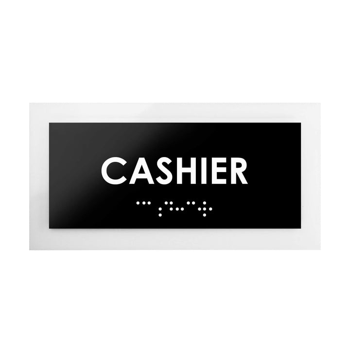 Door Signs Cashier Sign - Acrylic Door Plate - "Simple" Design