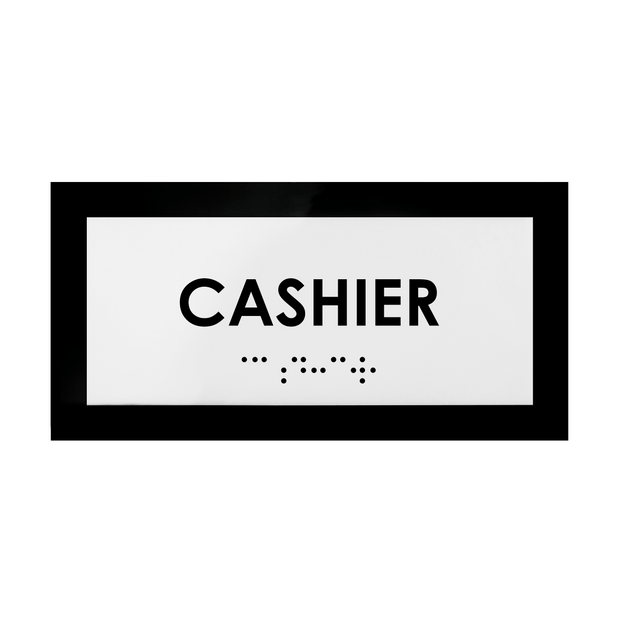 Door Signs Cashier Sign - Acrylic Door Plate - "Simple" Design