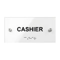 Cashier Sign - Acrylic Door Plate - "Classic" Design - Photo #1