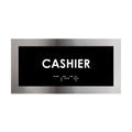Door Signs Cashier Sign: Stainless Steel Door Plate — "Modern" Design - Photo #1