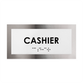 Door Signs Cashier Sign: Stainless Steel Door Plate — "Modern" Design - Photo #2