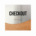Checkout Signs - Stainless steel & Wood Door Plate "Jure" Design - Photo #3
