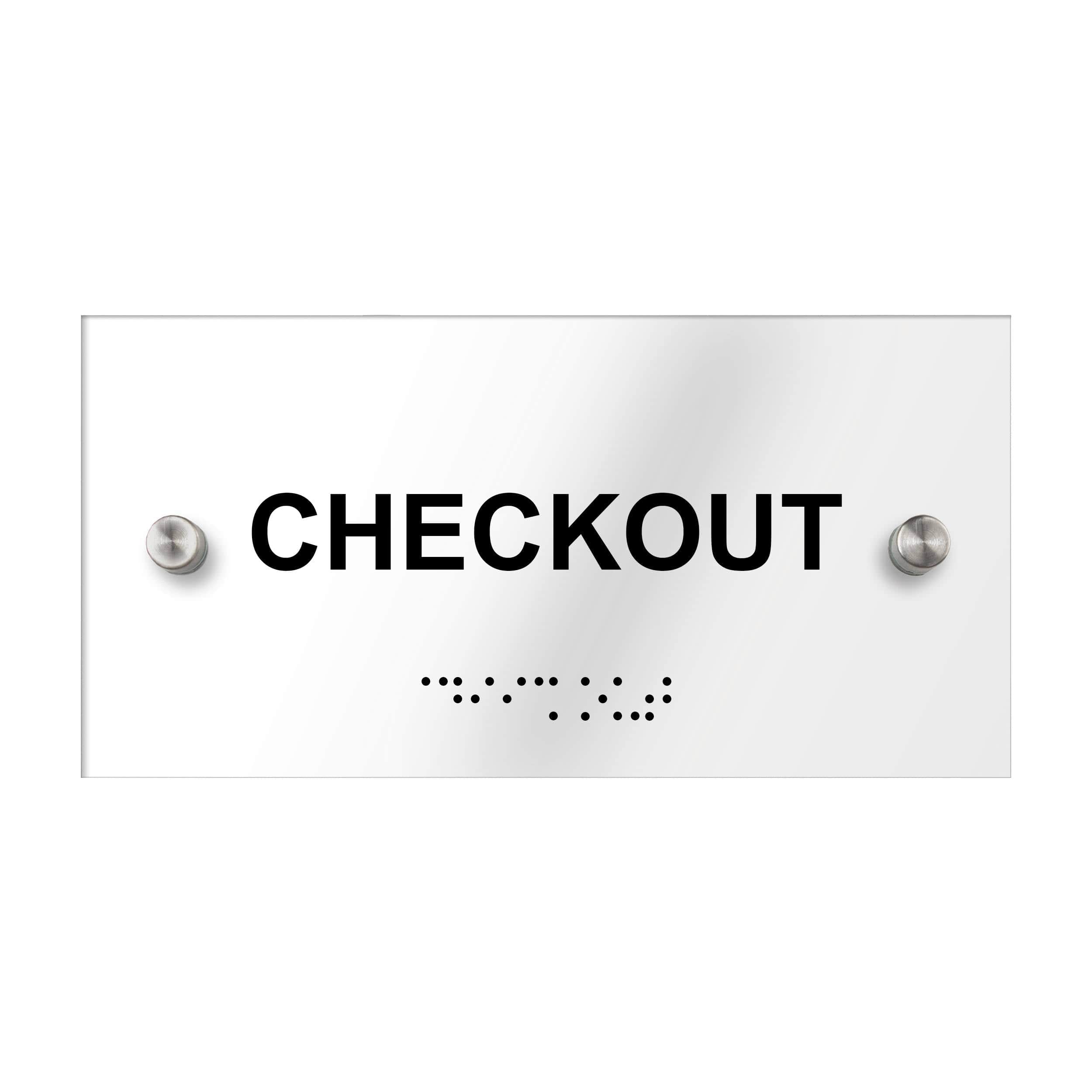 Checkout Signs - Acrylic Door Plate