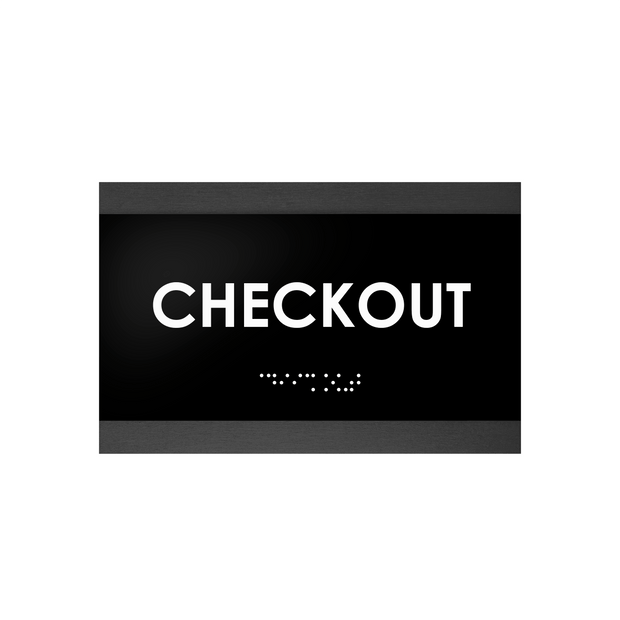 Door Signs Checkout Signs Wood Door - "Buro" Design