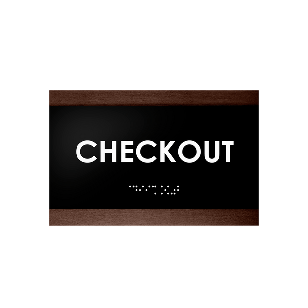 Door Signs Checkout Signs Wood Door - "Buro" Design