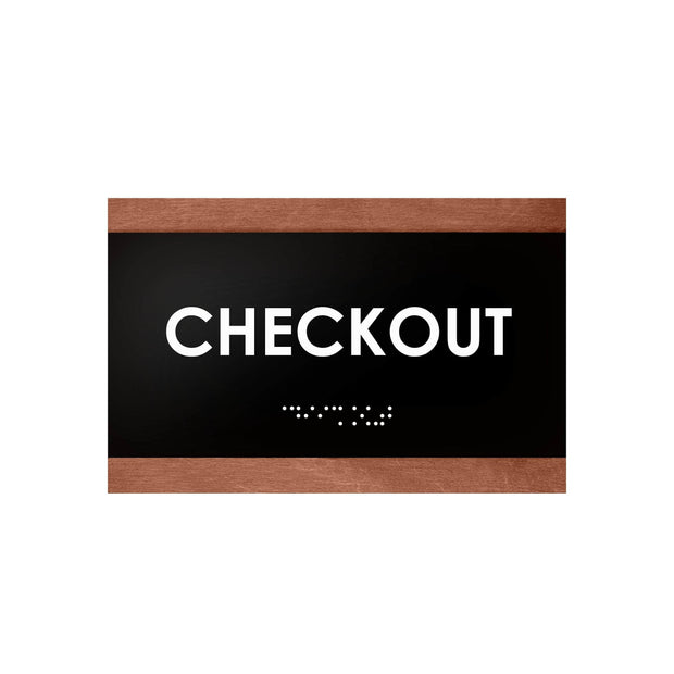 Door Signs Checkout Signs Wood Door - "Buro" Design