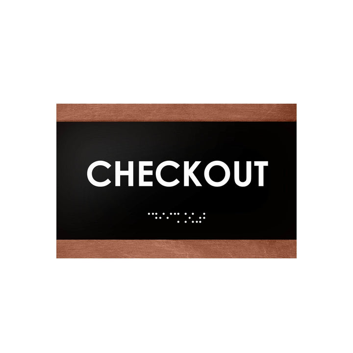 Door Signs Checkout Signs Wood Door - "Buro" Design