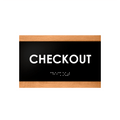 Door Signs Checkout Signs Wood Door - "Buro" Design - Photo #3