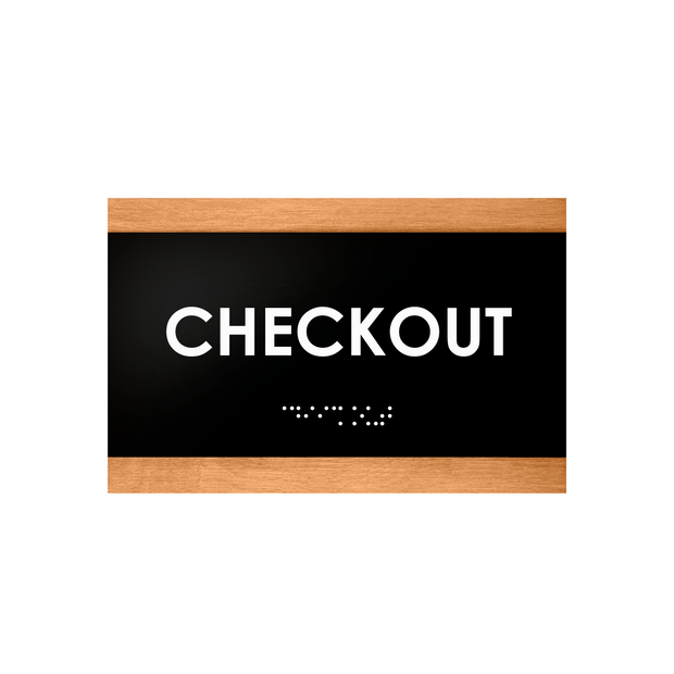 Door Signs Checkout Signs Wood Door - "Buro" Design