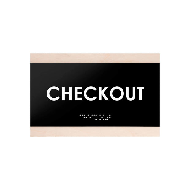 Door Signs Checkout Signs Wood Door - "Buro" Design