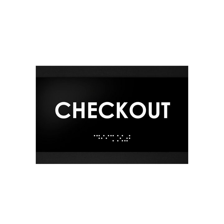 Door Signs Checkout Signs Wood Door - "Buro" Design