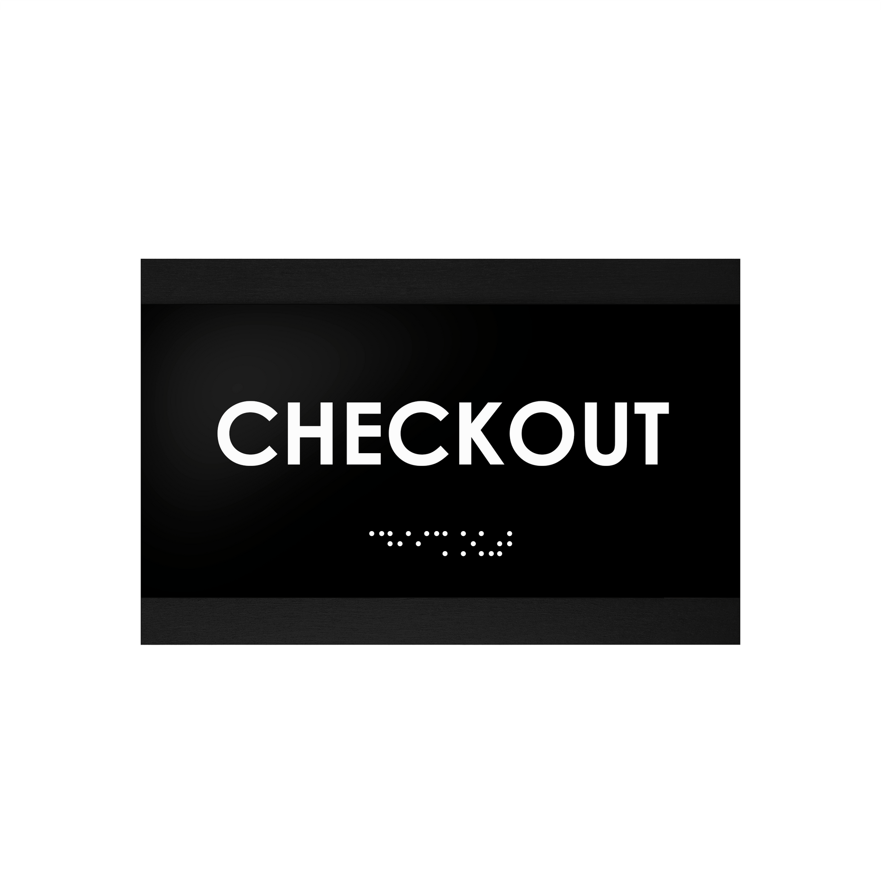 Checkout Sign: Wood Door Sign —