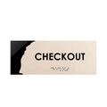 Door Signs Checkout Sign - Wood Door Plate - "Sherwood" Design - Photo #3