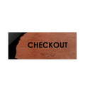 Door Signs Checkout Sign - Wood Door Plate - "Sherwood" Design - Photo #1