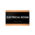 Door Signs Electrical Room Door Sign — Wood Door Plate — "Buro" Design - Photo #3