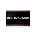 Door Signs Electrical Room Door Sign — Wood Door Plate — "Buro" Design - Photo #5