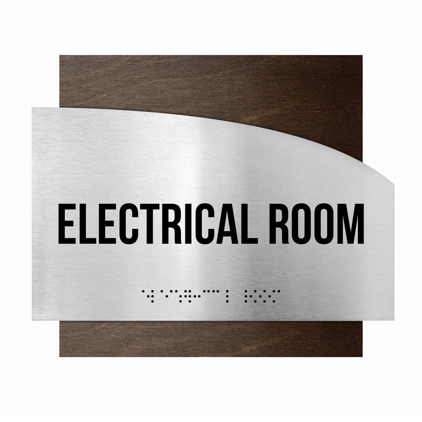 Electrical Room Steel Sign "Wave" Design