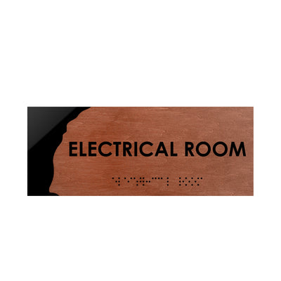 Door Signs - Electrical Room Wood Door Sign "Sherwood" Design