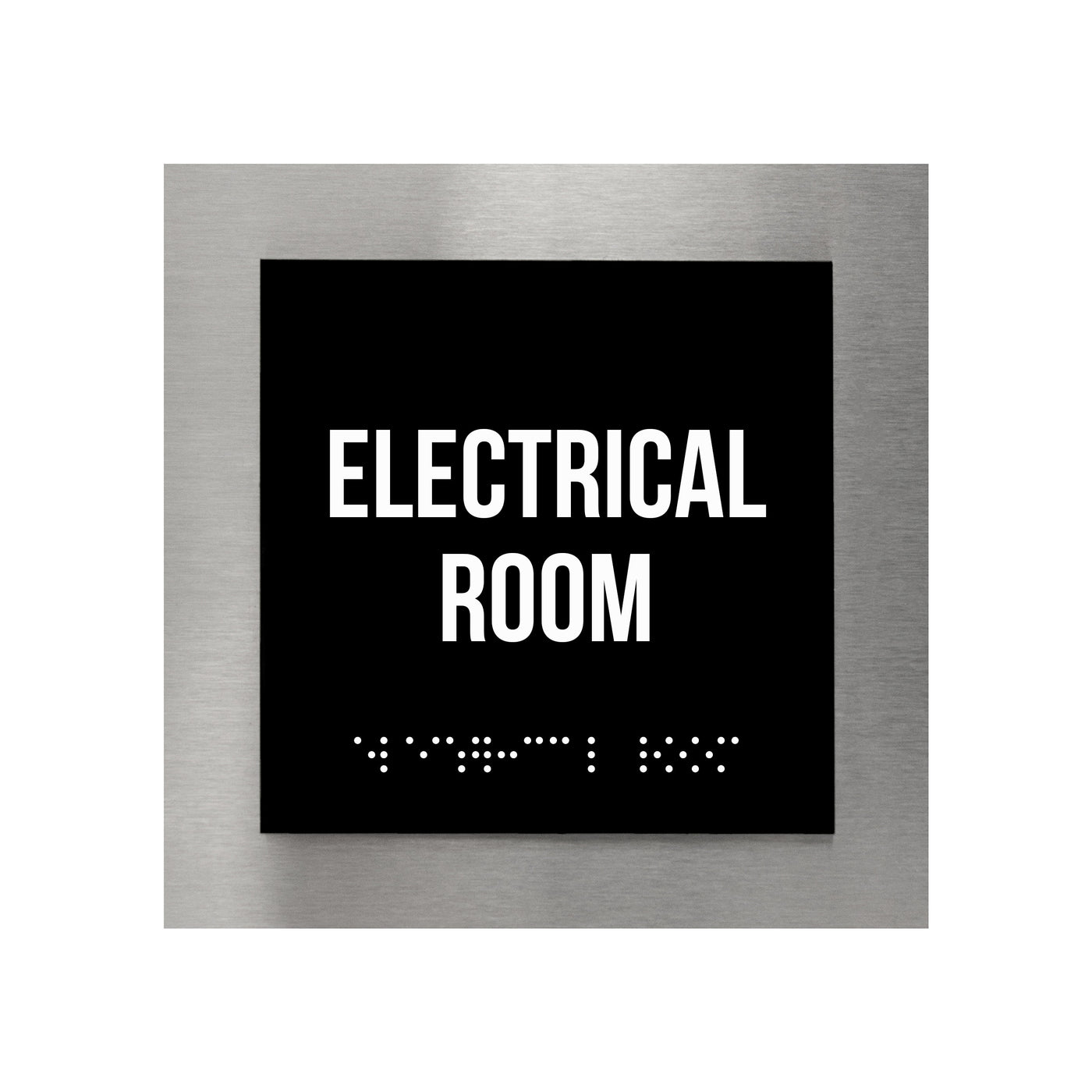 Door Signs - Electrical Room Steel Door Sign "Modern" Design