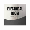 Door Signs Electrical Room Door Sign - Stainless steel & Wood - "Jure" Design - Photo #13
