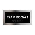 Exam Room Door Plate - Stainless Steel Sign - "Modern" Design - Photo #1