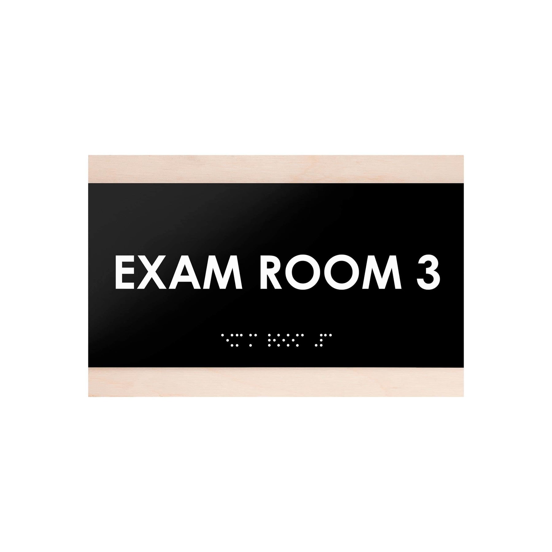 Custom Exam Room Sign: Wood & Acrylic Door Plate —